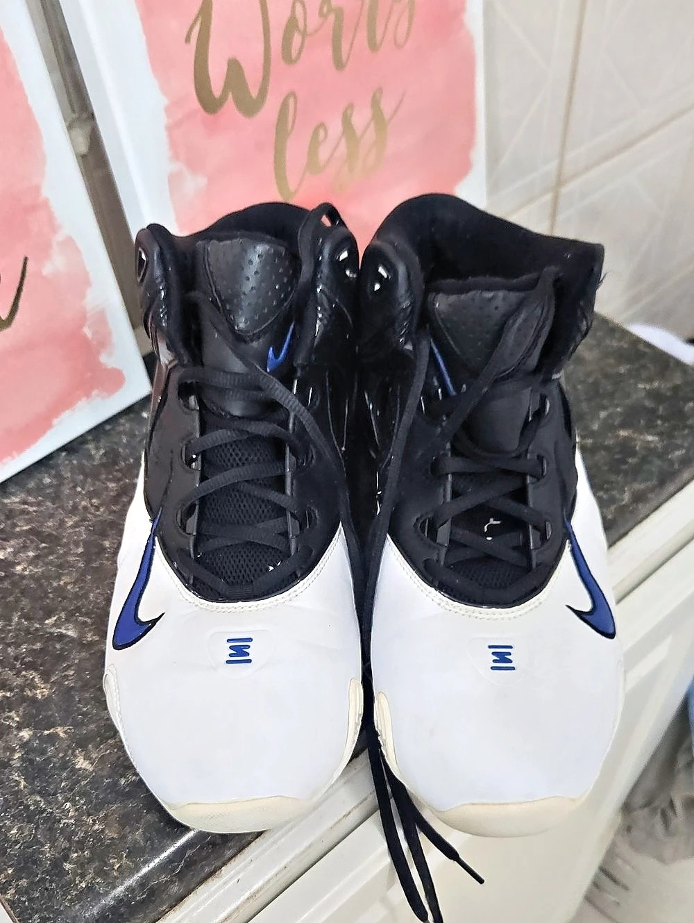 Nike Shox BB4 Racer Blue Athletic Shoes White & Black